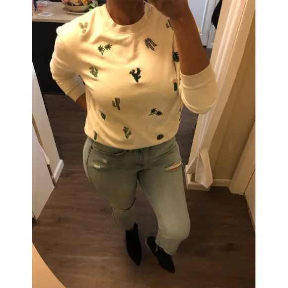 Dress Forum ivory cactus sweatshirt - Picture 4 of 14